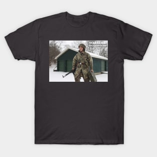 WW2 German Paratrooper with Jerry Can T-Shirt